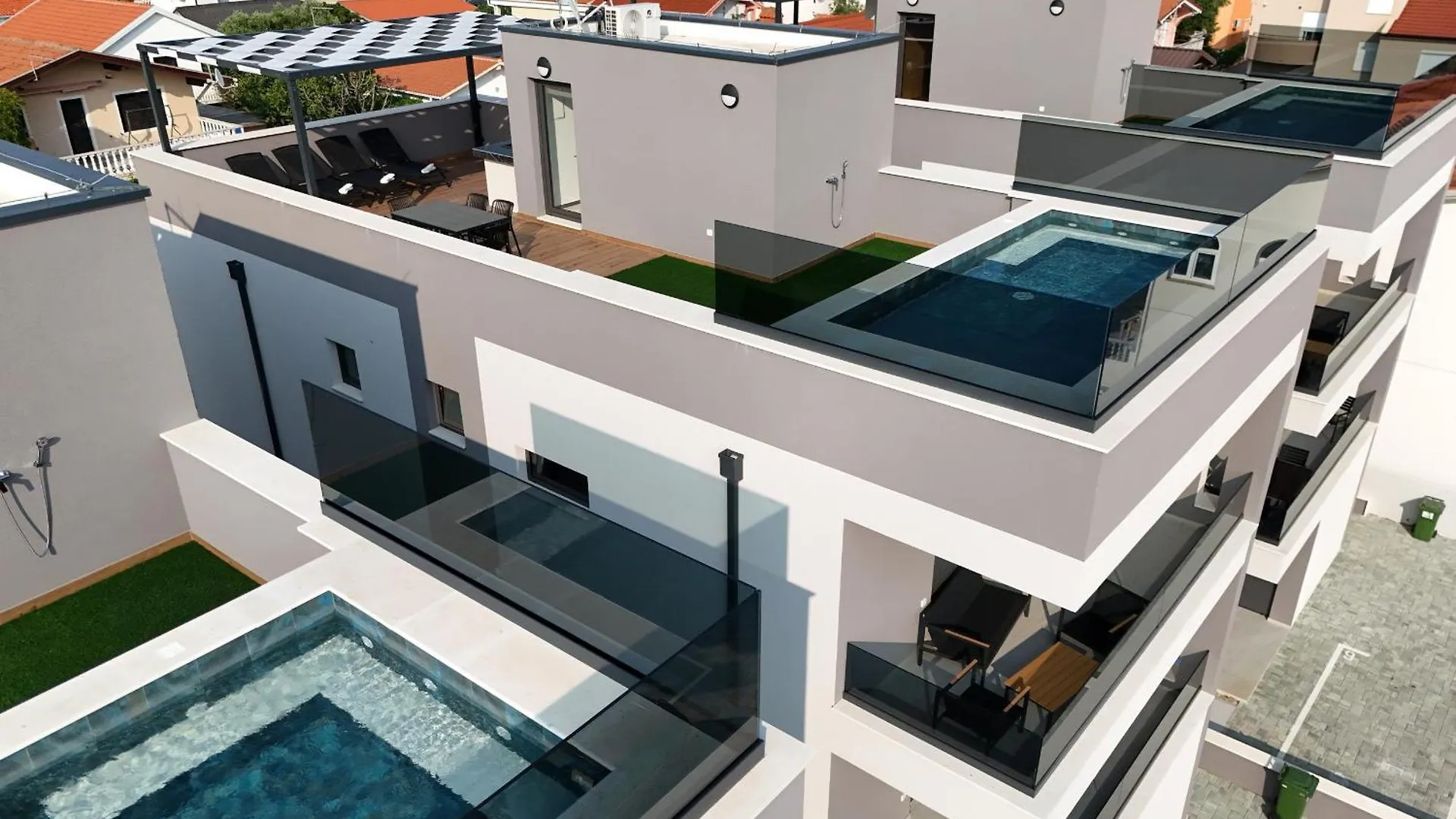 Apartmán K3-Penthouse With Sea View And Heated Pool Vir